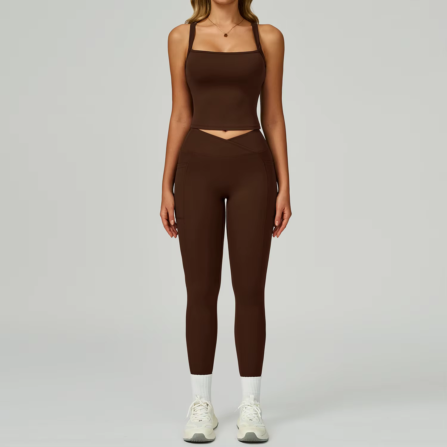 Tenues de Yoga pour femmes, survêtement, ensemble de Yoga, 2 pièces, vêtements d'entraînement pour f
