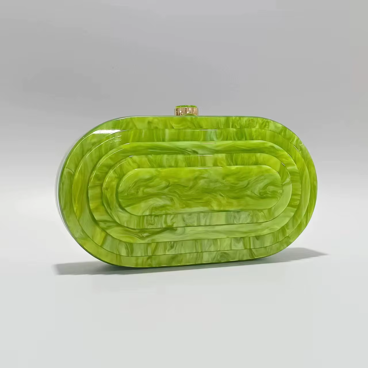Violet petit paillettes fait à la main Pro Cocktail semi-cercle acrylique Streamer couches sac à mai