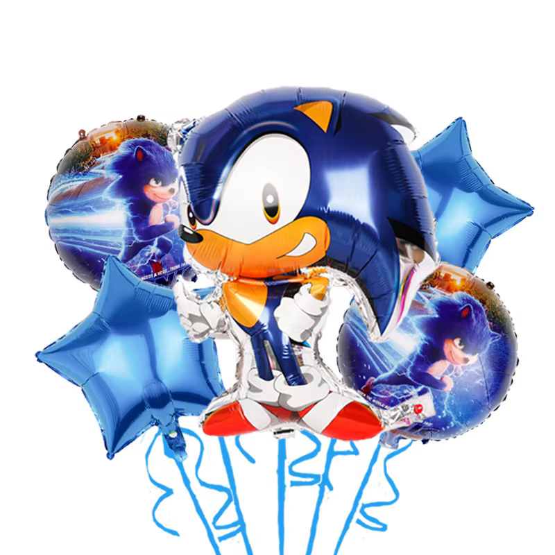 Ballon en aluminium Sonic the Hedgehog – Ballon de décoration pour fête d'anniversaire avec personna