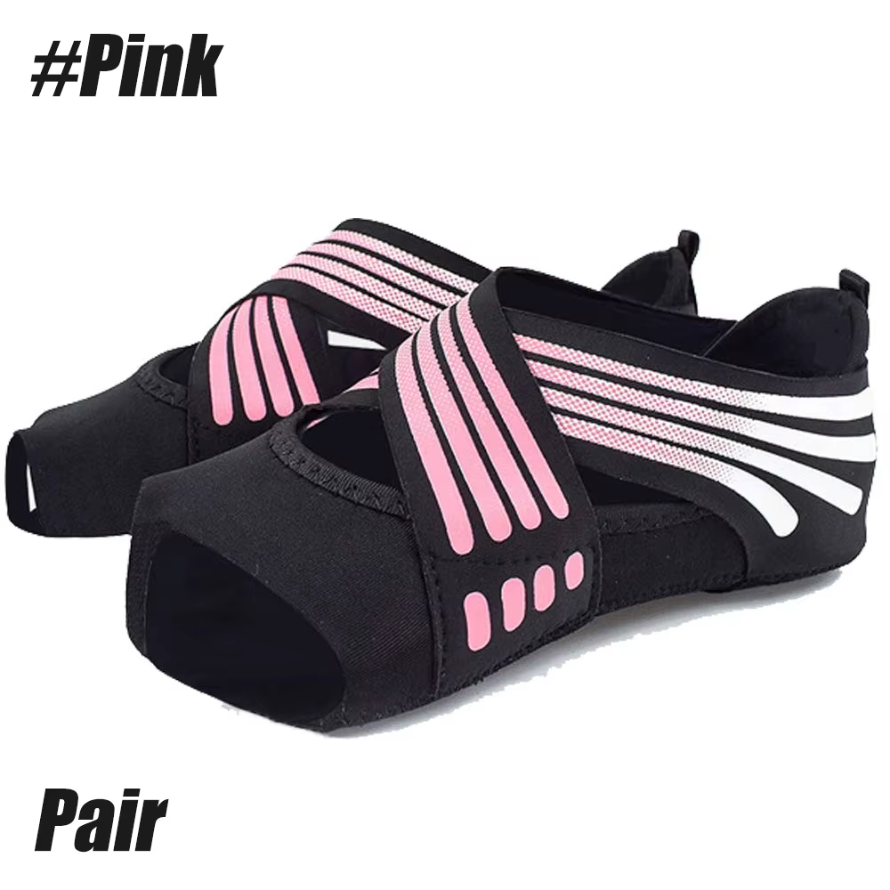 1 paire de chaussures de yoga antidérapantes professionnelles, plates, souples, à semelle antidérapa