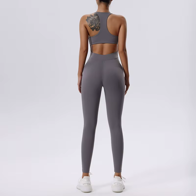 Ensemble de Yoga combinaison femmes pleine saisons décontracté Fitness combishort sportif sans manch