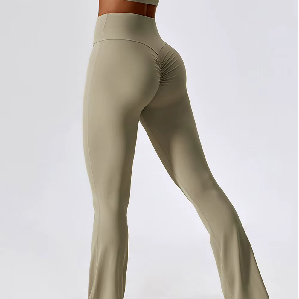 Pantalon large pour femme, leggings de yoga, collants taille haute, pantalon évasé décontracté, pant