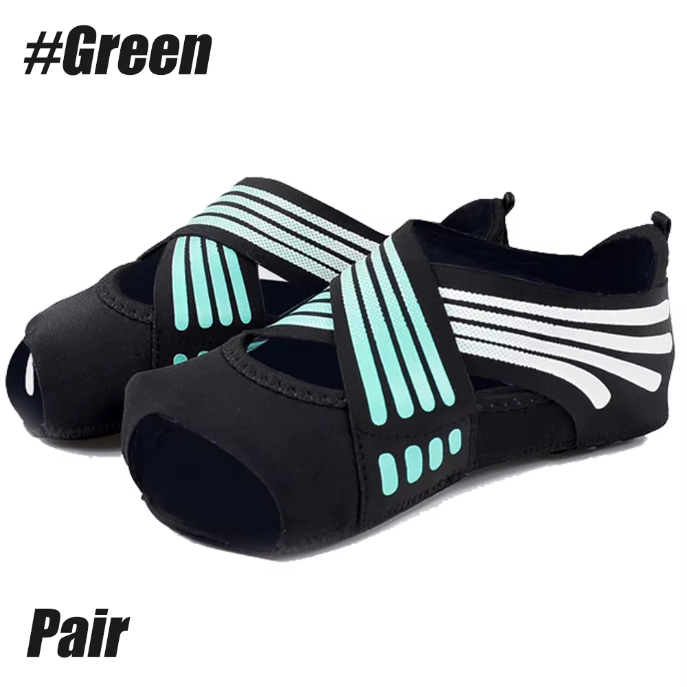 1 paire de chaussettes antidérapantes pour Pilates, chaussettes de yoga pour femmes, chaussettes de