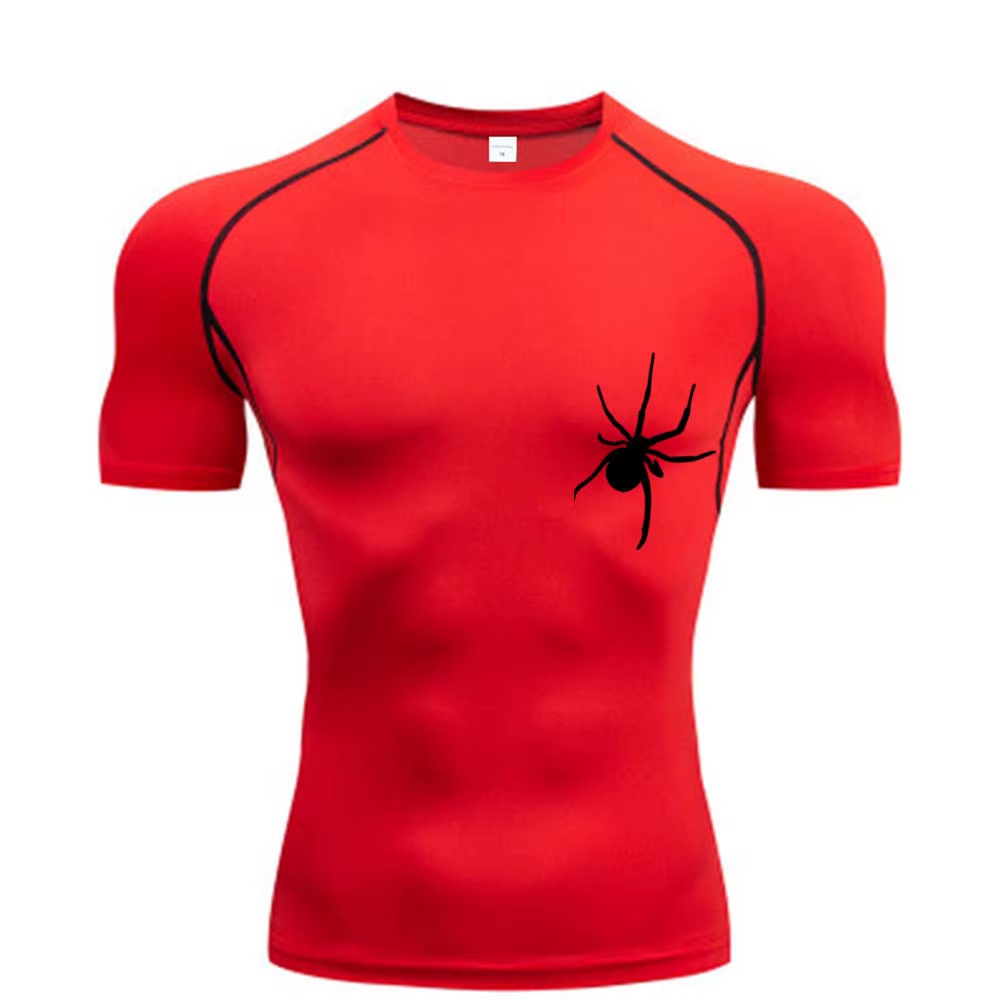 T-Shirt d'été à manches courtes pour hommes, chemise de course, vêtements de sport à Compression, ha