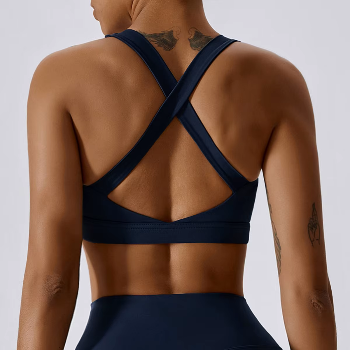 Hearuisavy séchage rapide dos nu vêtements de Yoga gilet de course femmes brassière d'entraînement F
