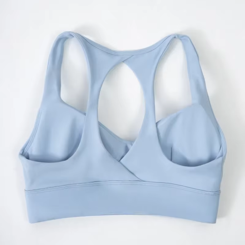 Soutien-gorge de sport Yoga pour femmes, coussin de poitrine amovible, haut à licou, Push-up, dos ou