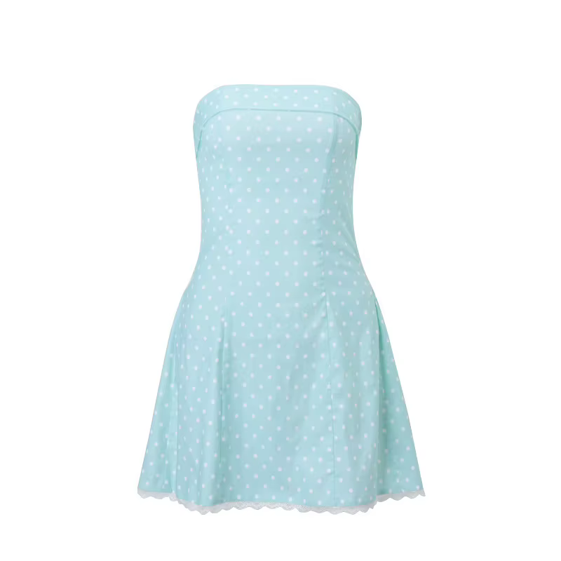 Vêtements pour femmes – Nouvelle collection été 2026 – Robe bustier sexy style Spice Girl à col bate