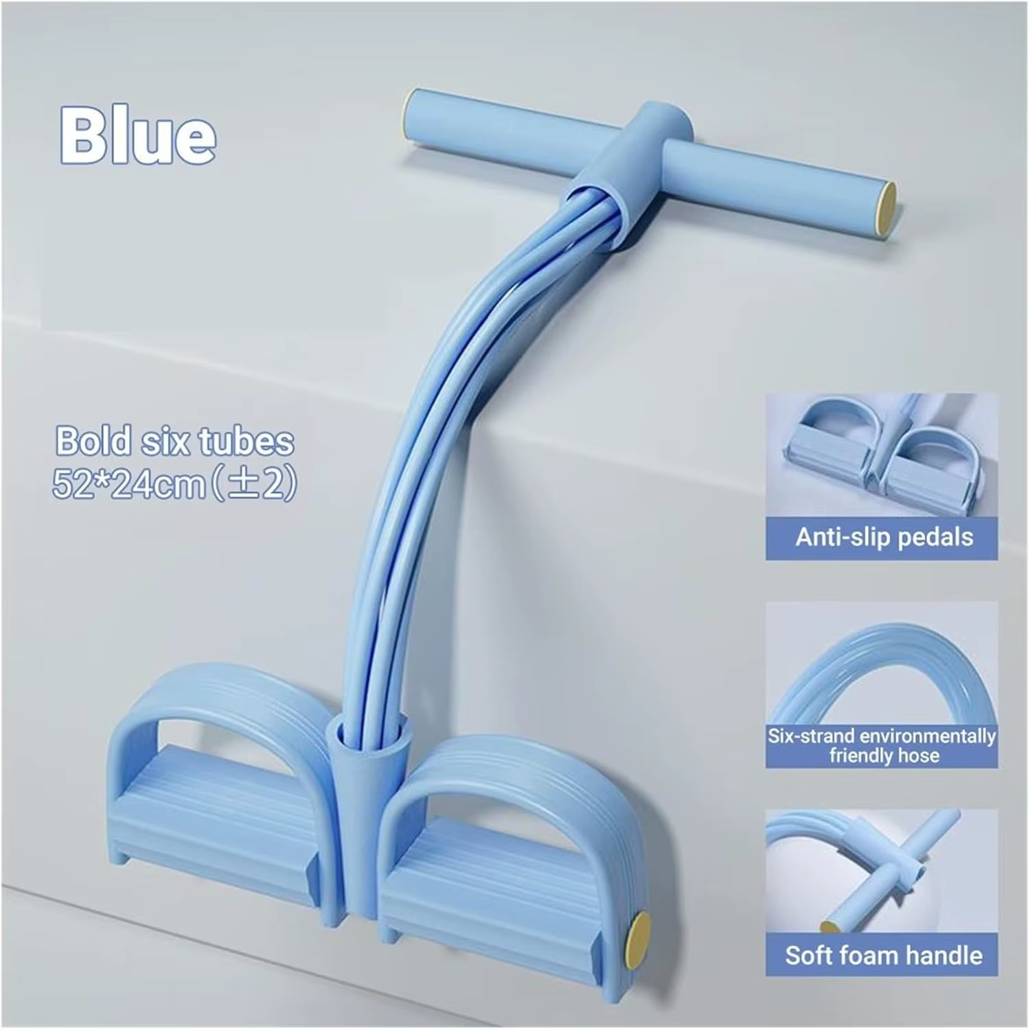 Bande d'exercice de Yoga à 6 tubes, bande d'extraction de pédale, corde de traction élastique, Flexi
