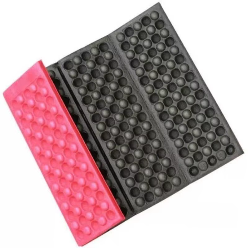 Tapis de massage nid d'abeille pliable en 4 parties en XPE, coussin d'extérieur pour la randonnée, l