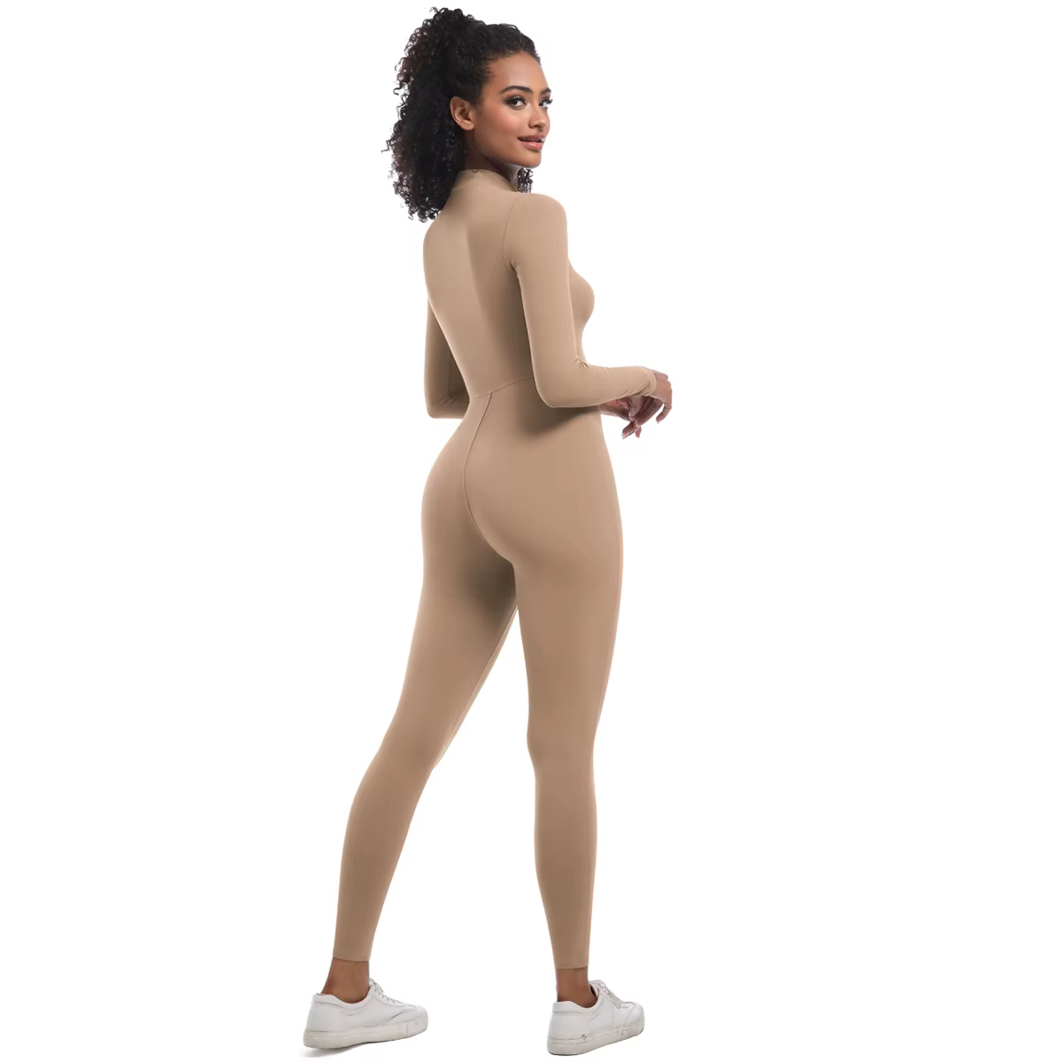 Combinaison de batterie de sport sans couture pour femme, coupe couvertes, manches longues, vêtement