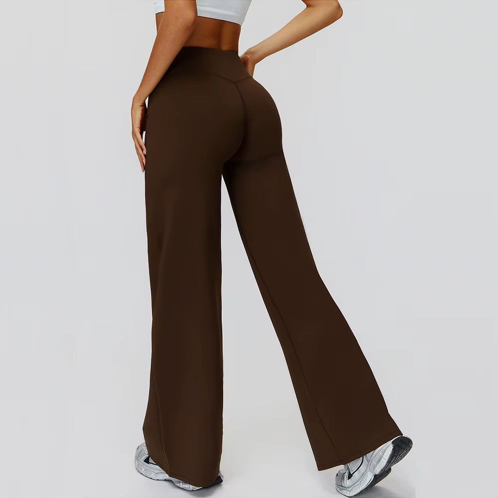 Pantalons de Yoga taille haute Leggings évasés femmes salle de sport Fitness pantalon évasé respiran