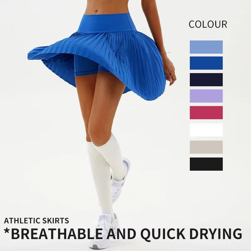 Short de Yoga Sexy pour femmes, jupe plissée de Tennis, taille haute, avec doublure intérieure, tail