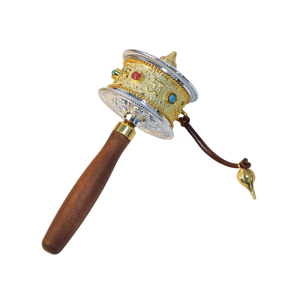 Tuhopeta – ensemble de roues de prière tibétaines et bols chantants, outils de méditation portables