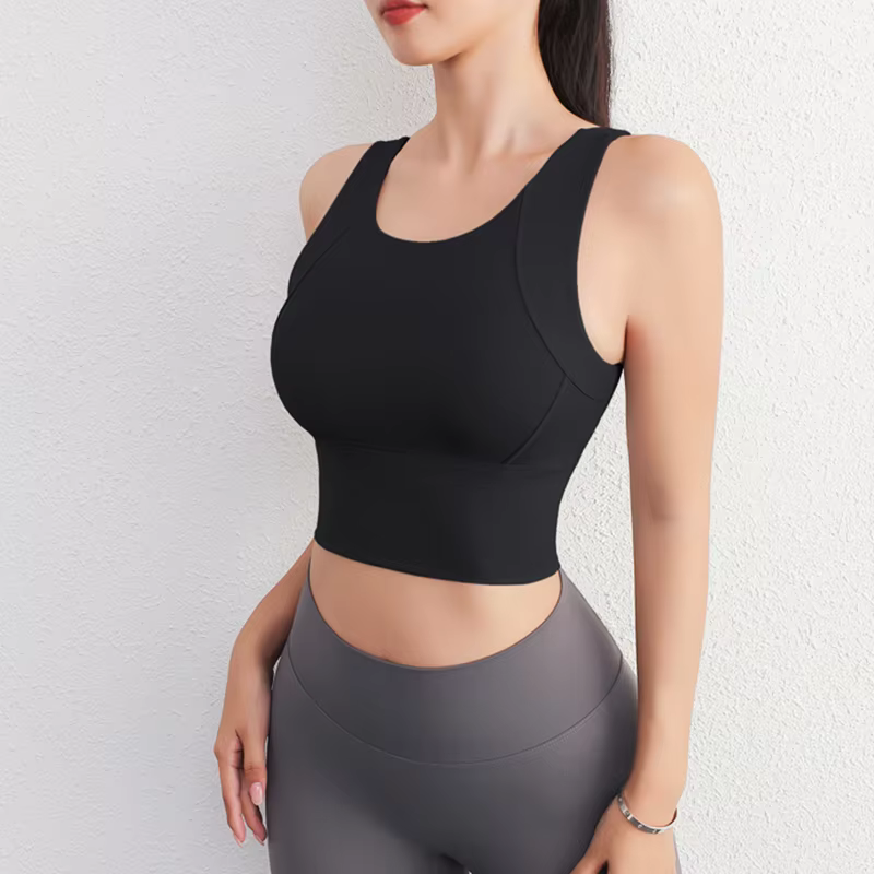 Femmes Sport fixe coussin de poitrine soutien-gorge femme athloisir entraînement débardeur dames vêt