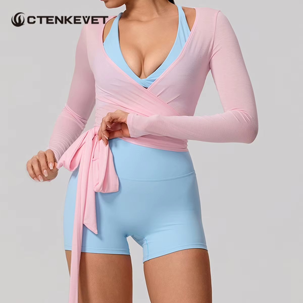 Nouveau haut de yoga une pièce à manches longues pour femme, idéal pour l'entraînement, le ballet et