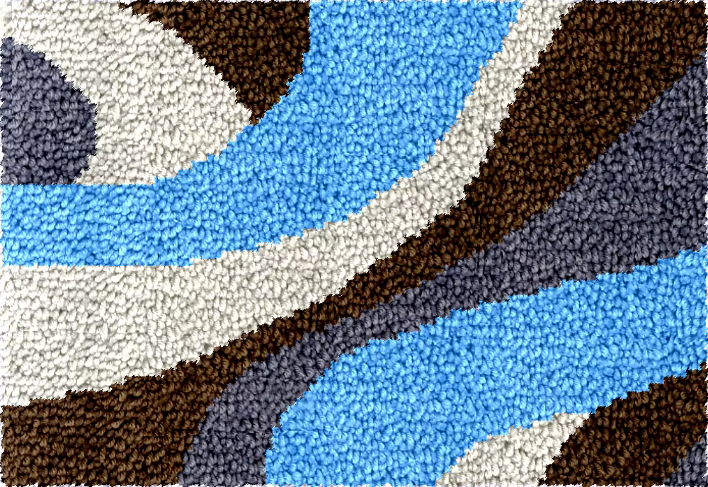 Analyste de crochet de loquet lea, fil acrylique pré-imprimé, toile, nœuds polymères, tapisserie au