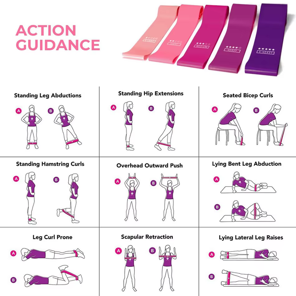 Bandes de résistance élastiques, entraînement de Yoga, gymnastique, Fitness, gomme, aide à la tracti