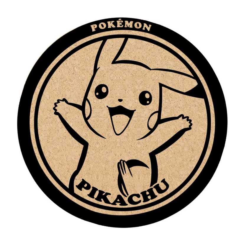 Jeu d'animation Pokemon, jouets périphériques, dessous de verre en liège, tapis antidérapants, Versi