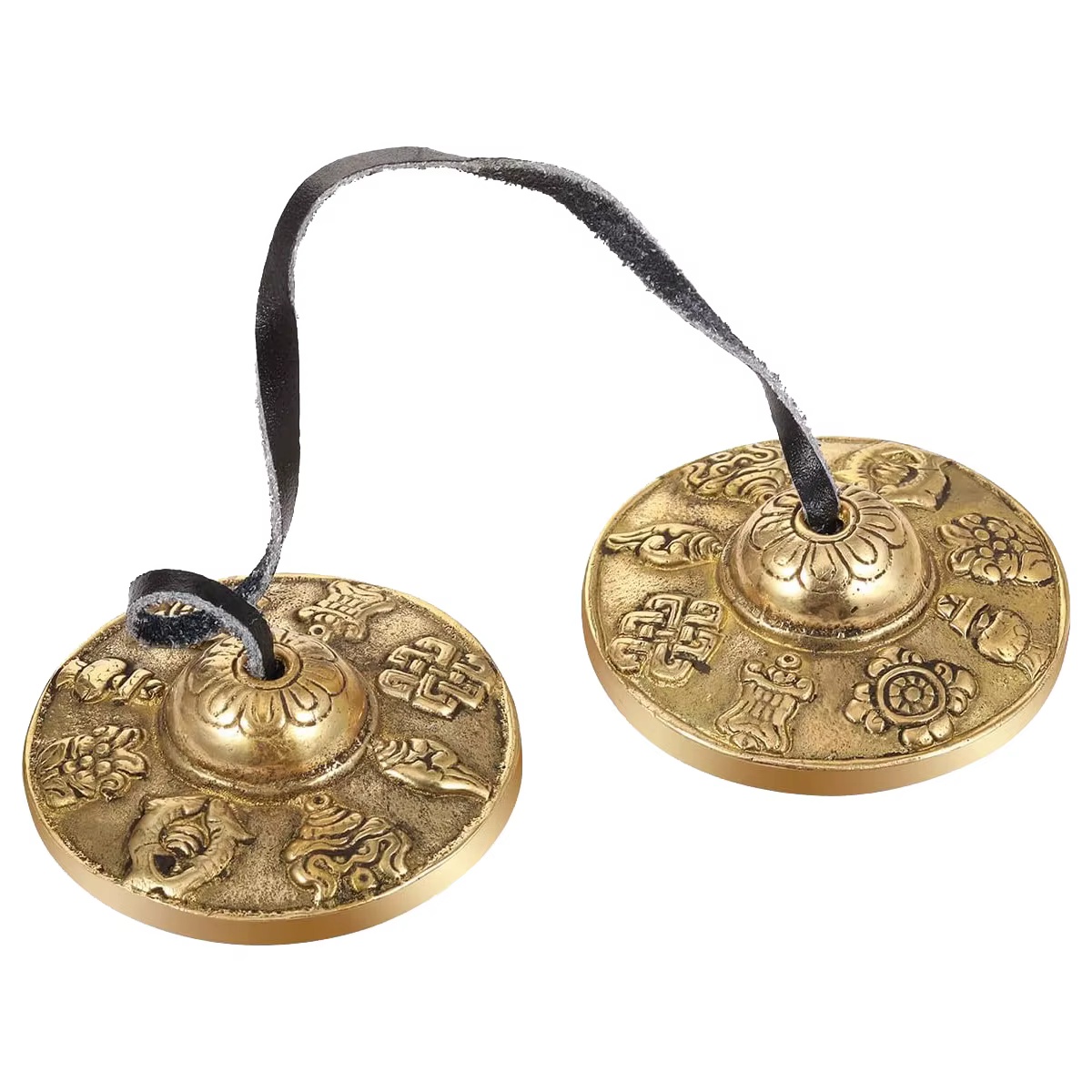Cymbales tibétaines Tingsha 2 pièces, cloches carillon en laiton sanskrit de méditation pour la guér