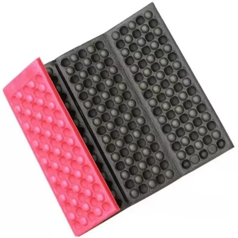 Tapis de massage nid d'abeille pliable en 4 parties en XPE, coussin d'extérieur pour la randonnée, l