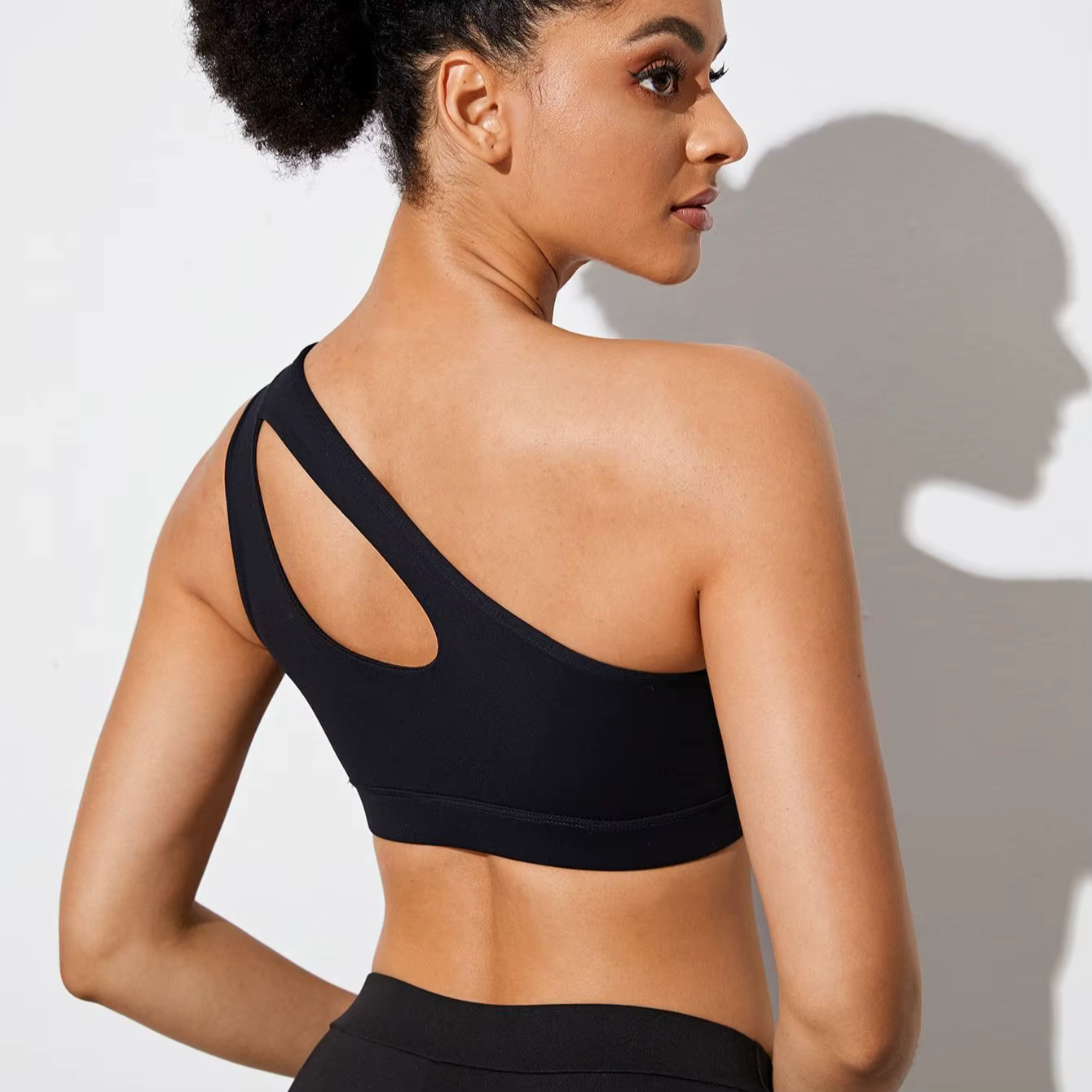 Soutien-gorge de sport pour femmes, Push Up, Fitness, asymétrique, épaule dénudée, antichoc, Yoga, n