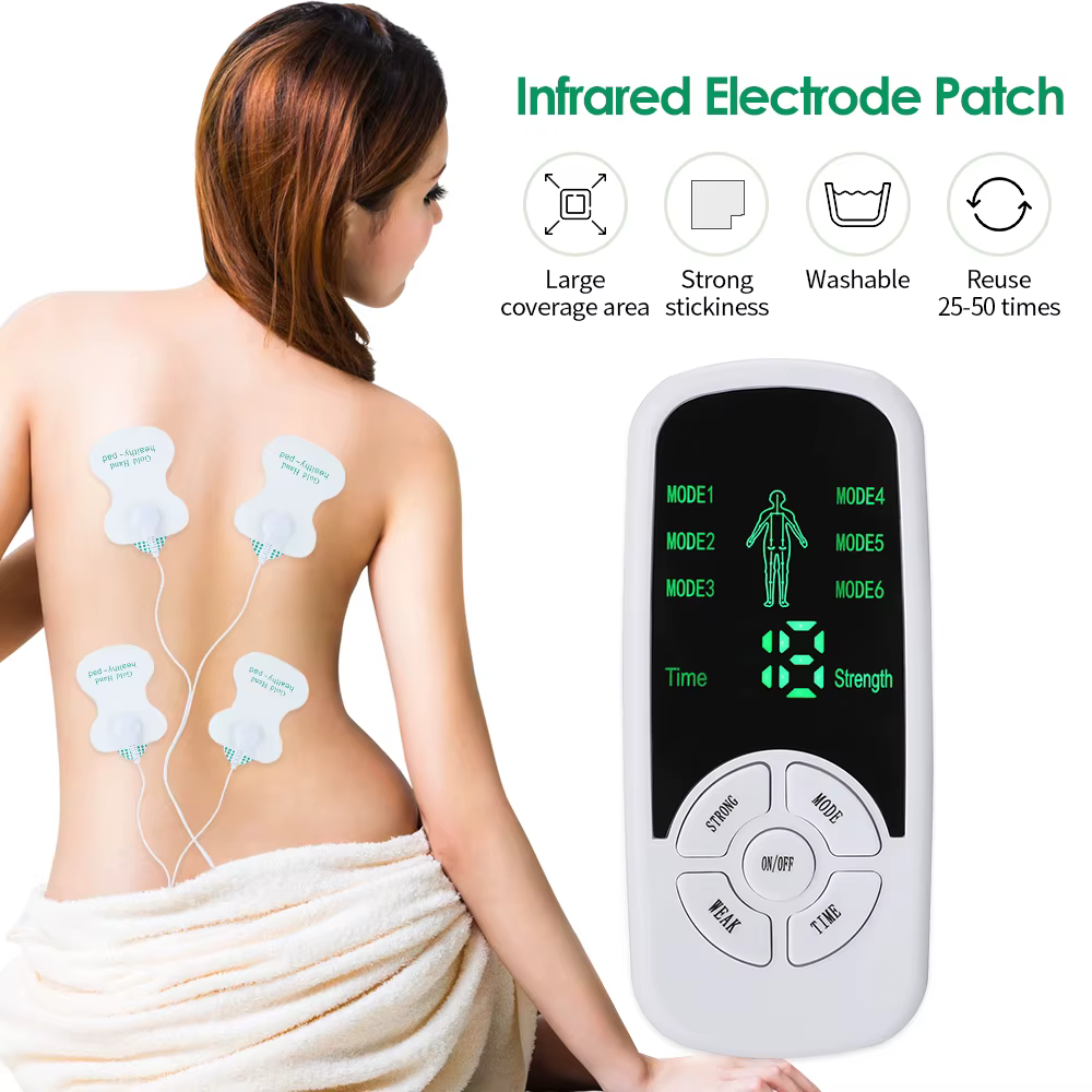 Stimulateur électrique de thérapie musculaire EMS, 6 Modes, unité Tens, physiothérapie méridienne, m