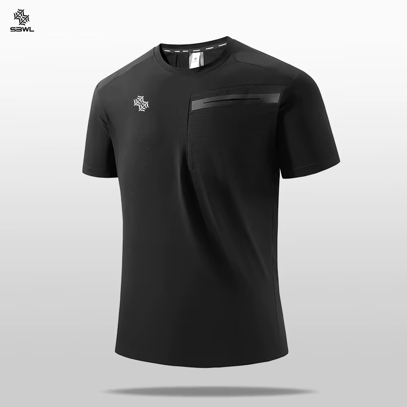 SBWL 2025 été hommes nouveau en plein air course fitness séchage rapide sport T-shirt de haute quali