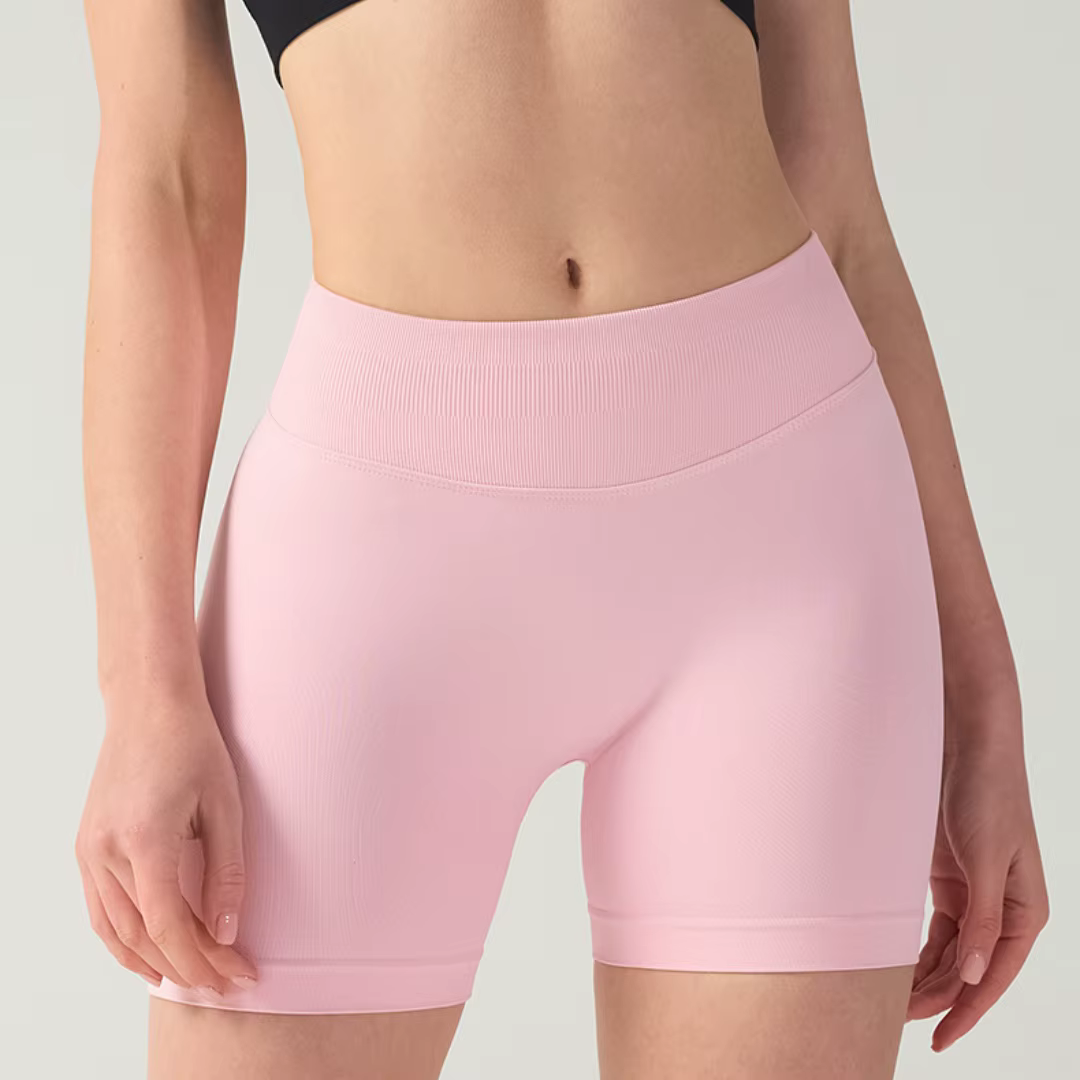Short de yoga fitness haute élasticité pour le levage des hanches avec des hanches pêche et aucune l
