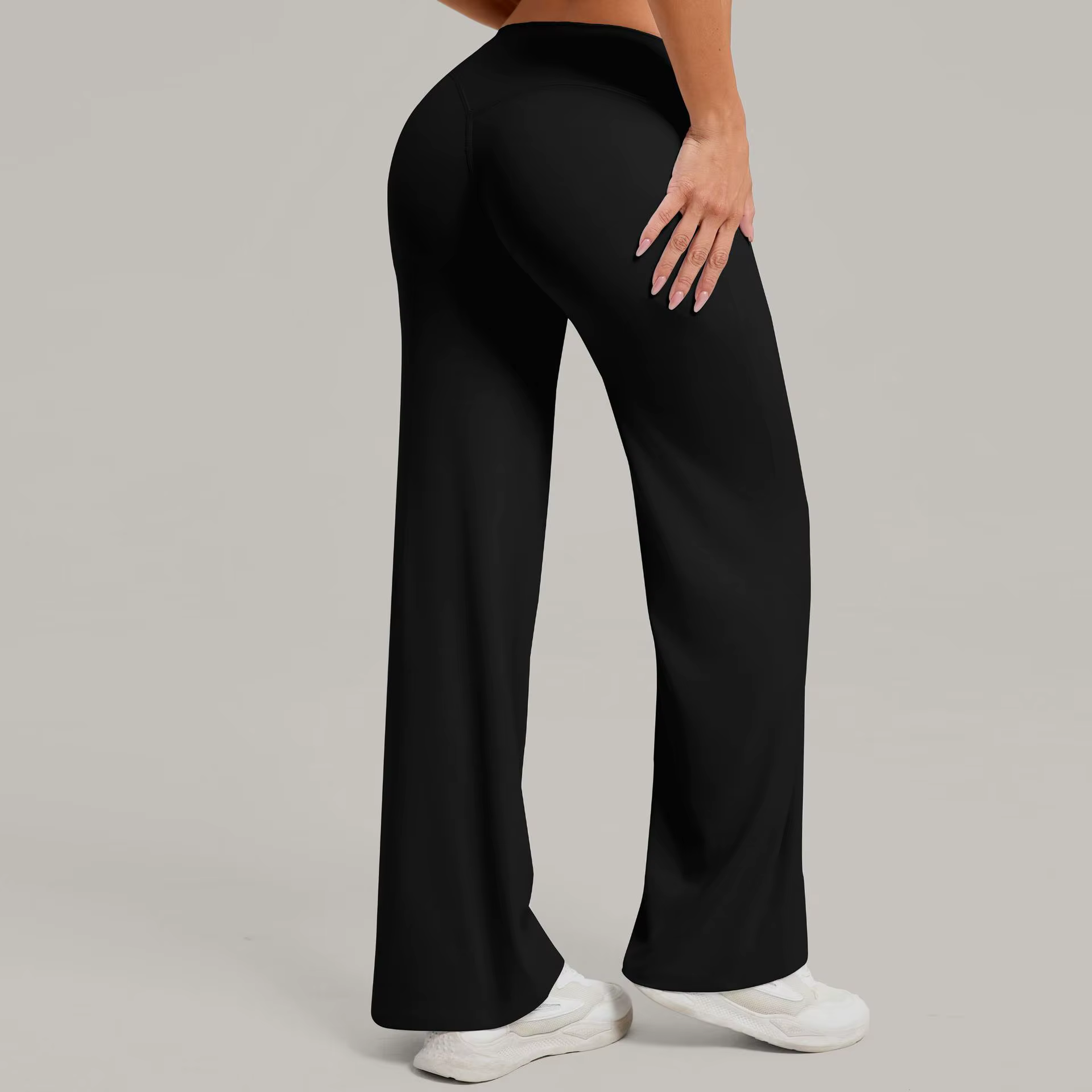 Pantalons de yoga droits pour femmes, leggings polyvalents, amples, à jambes larges, pour la course