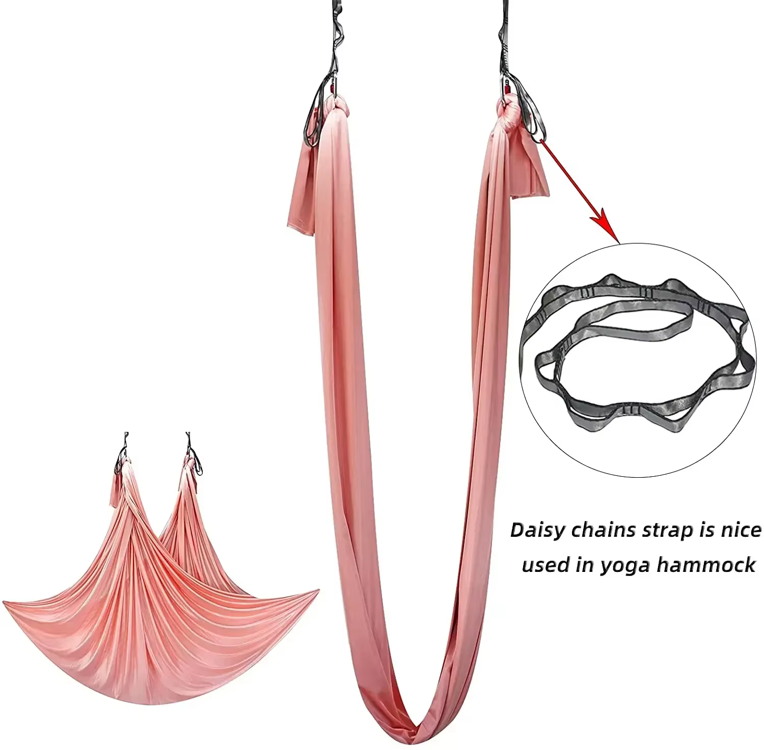 Corde suspendue de Yoga, corde d'escalade, chrysanthème, extensible, sangle d'extension, pour hamac
