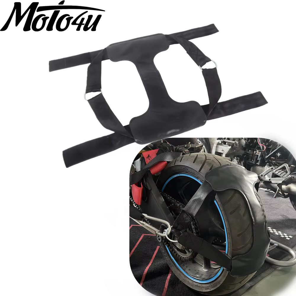 Chaînes de pneus pour roues arrière, sangle de fixation pour le transport de moto sur remorque