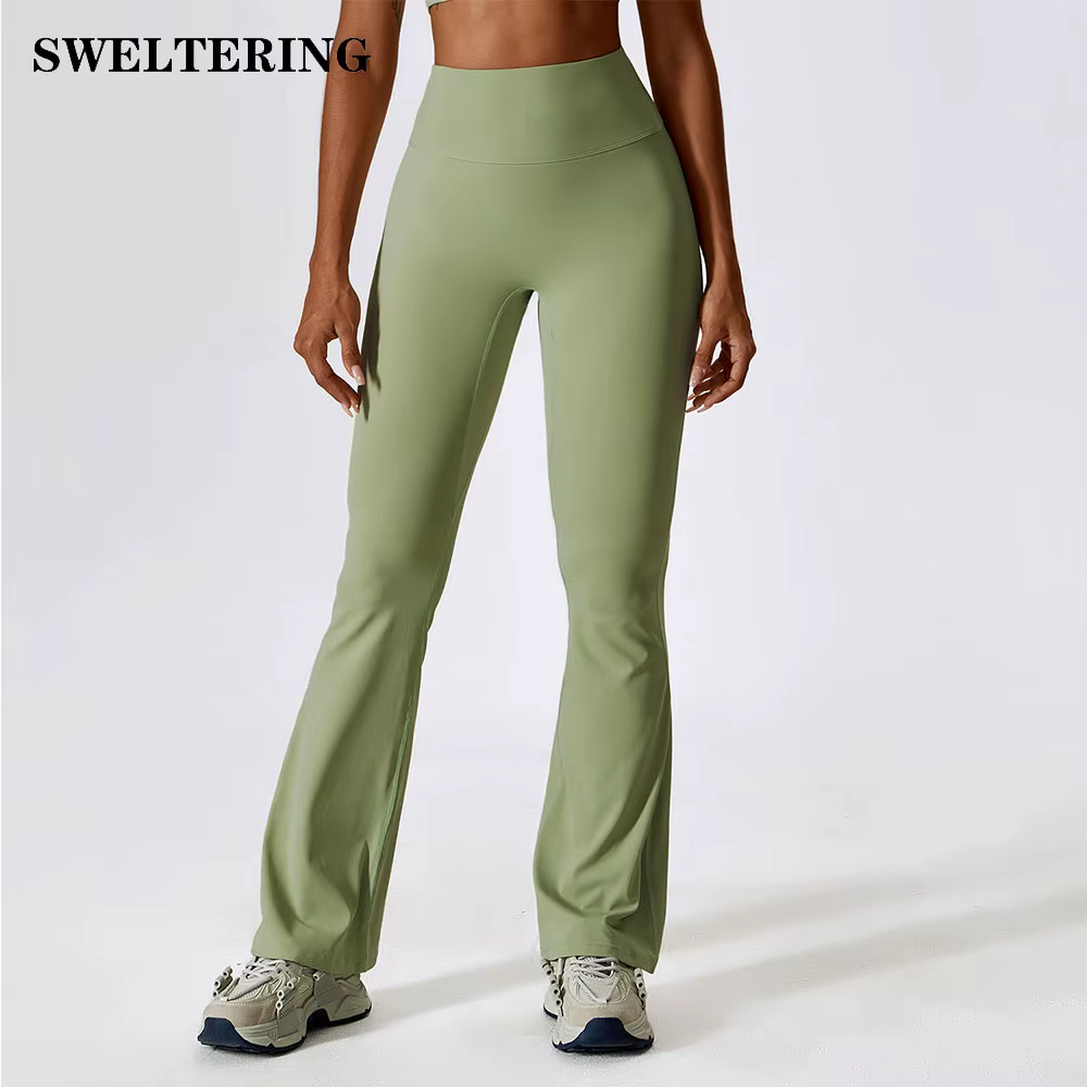 Pantalon large pour femme, leggings de yoga, collants taille haute, pantalon évasé décontracté, pant