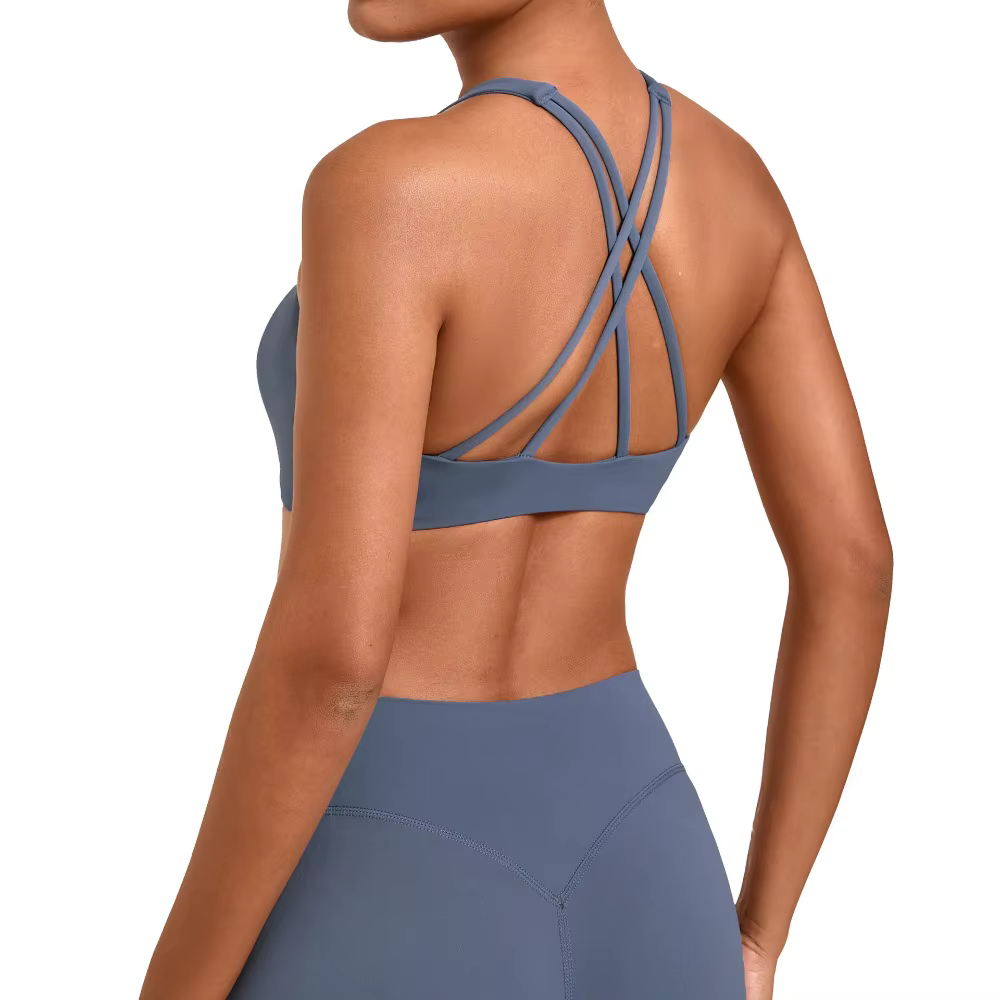 Nouveau Gym entraînement haut de fitness en plein air polyvalent dos croisé soutien-gorge de sport s
