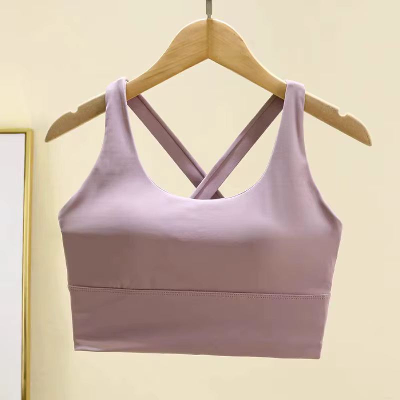 Soutien-gorge de sport à coussin fixe haute intensité, résistant aux chocs, pour course à pied, gymn