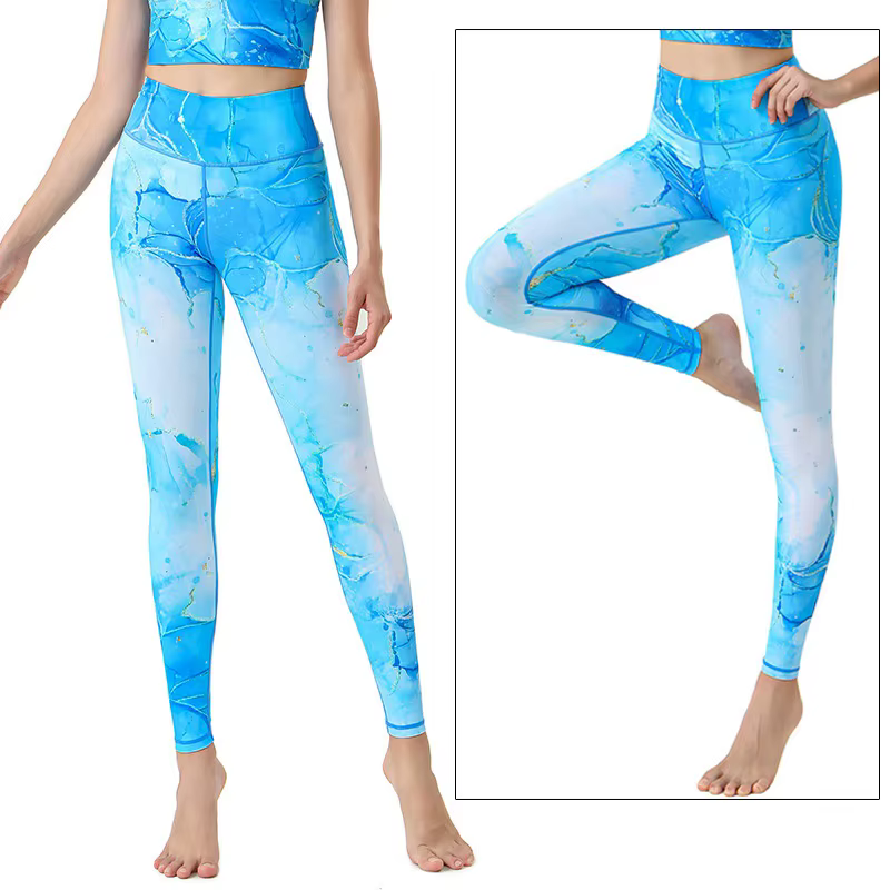 Cloud Hide Flower-Leggings de fitness taille haute pour femme, pantalon de yoga, collants longs sexy