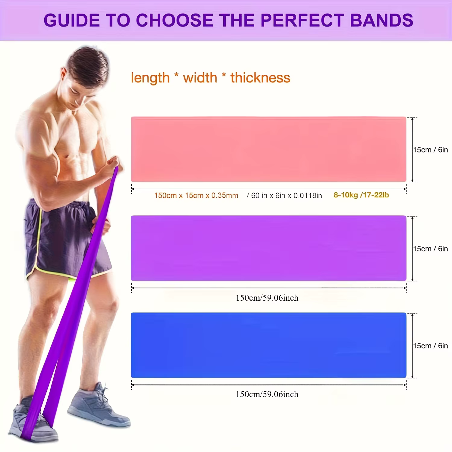 Bandes de résistance pour hommes et femmes, 1/3 pièces, sangles d'exercice élastiques avec boucles e
