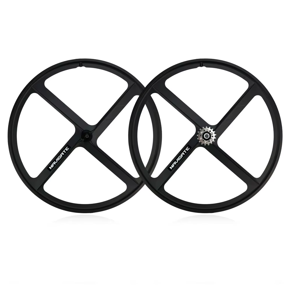 Vélo de piste engrenage fixe 33MM V frein quatre rayons route pneu roues alliage 700C léger Fixie ro