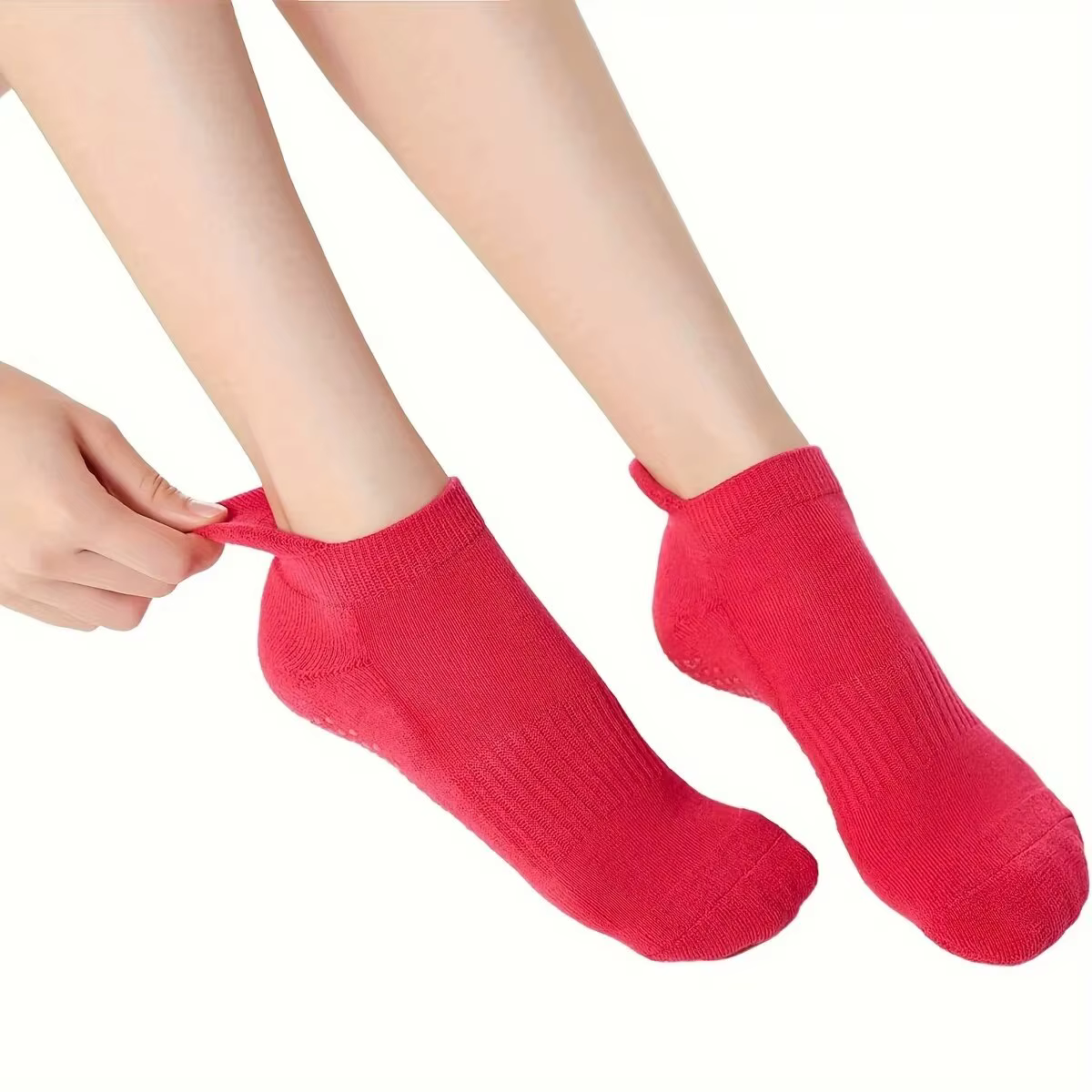 Chaussettes de Yoga antidérapantes pour femmes, respirantes, en coton, pour Fitness, Pilates, entraî