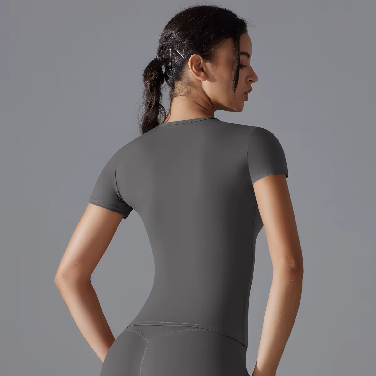 Gilet de Yoga, haut de Fitness, coupe-vent, combinaison de course, couleur unie, cyclisme, Fitness,