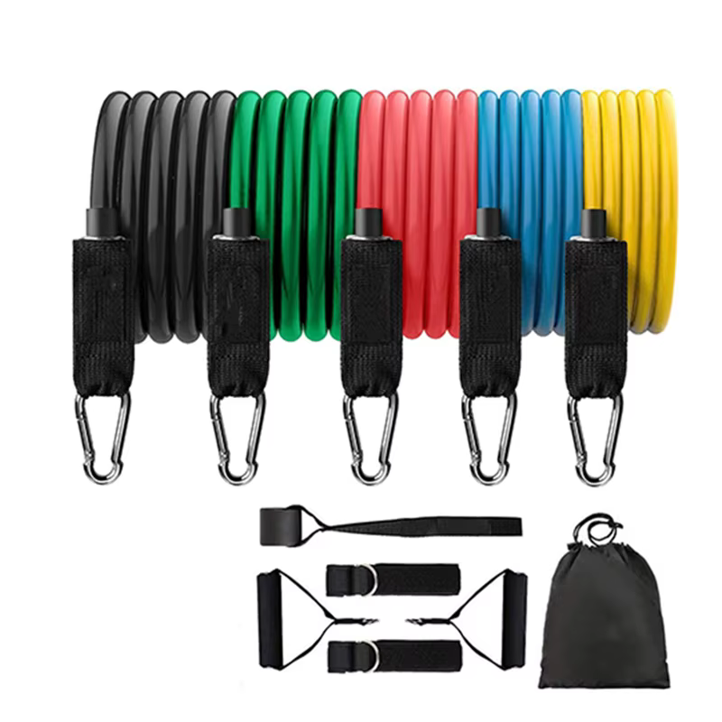 Cordes de résistance en latex pour pilates, yoga, crossfit, fitness , 11 pièces