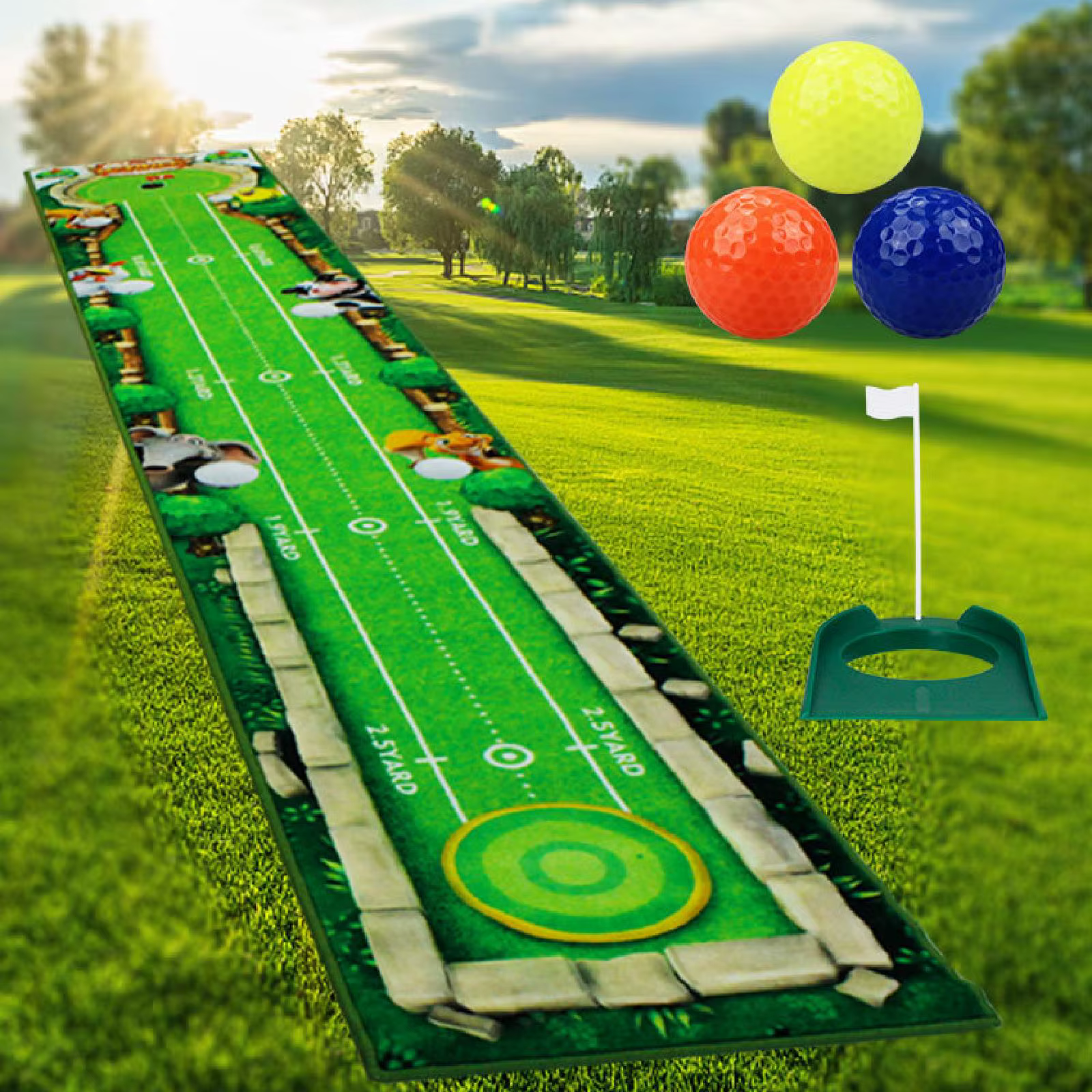Tapis de mise de Golf pratique, pour parc, bureau, intérieur et extérieur