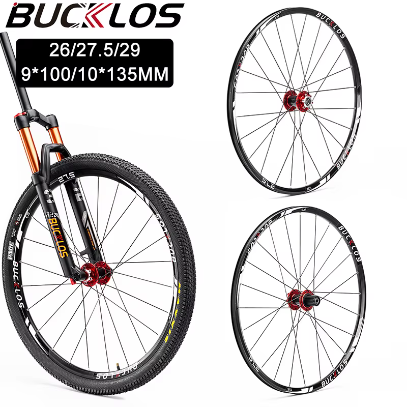 BUCKLOS vtt roues de vélo jante 26/27, 5/29 roue de VTT 9*100/10*135MM 15*100/12*142MM paire de roues vtt pour 7/8/9/10/11 vitesses