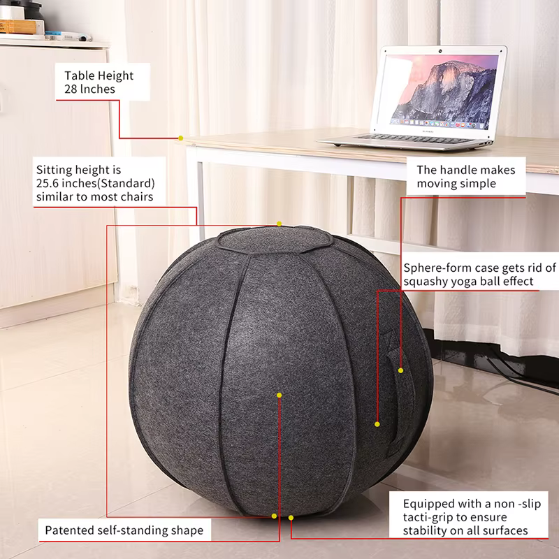 Boule de Yoga et Pilates en lin avec pompe