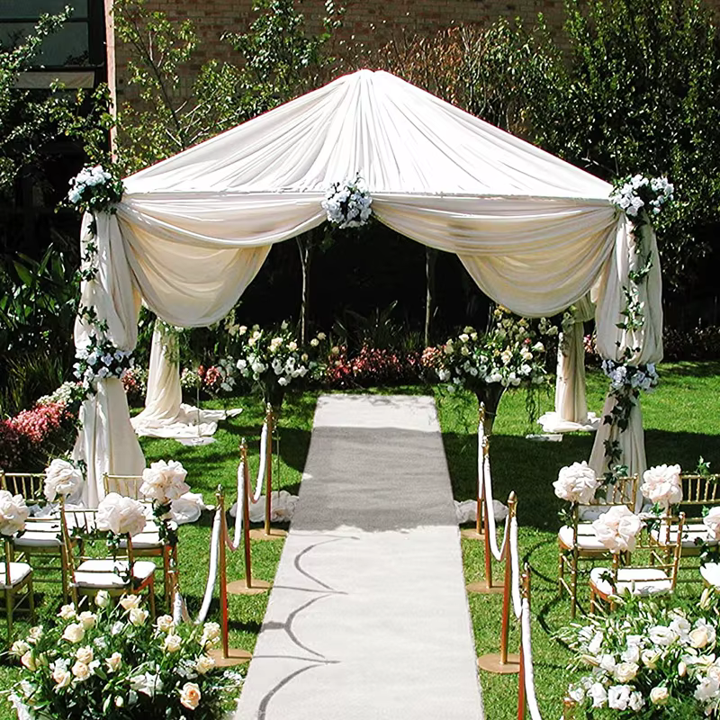 Tapis de mariage en tissu non tissé non ald, tapis blanc, tapis de fête rigour, longueur personnalisée, épaisseur 1 mm