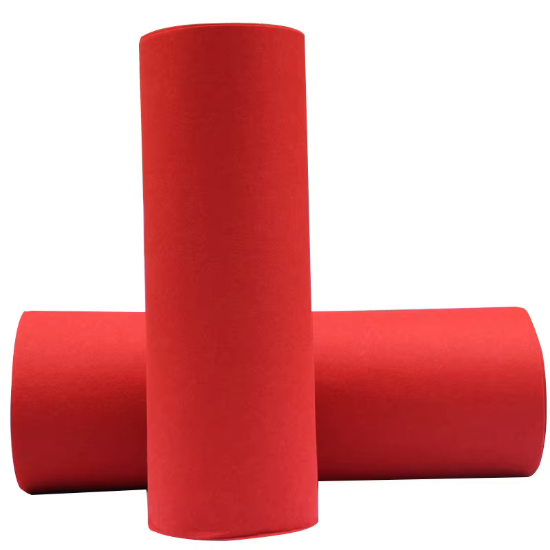 Tapis de mariage allée coureur tapis rouge tissu Non tissé antidérapant couloir événement fête Banquet mariage allée coureur longueur personnalisée