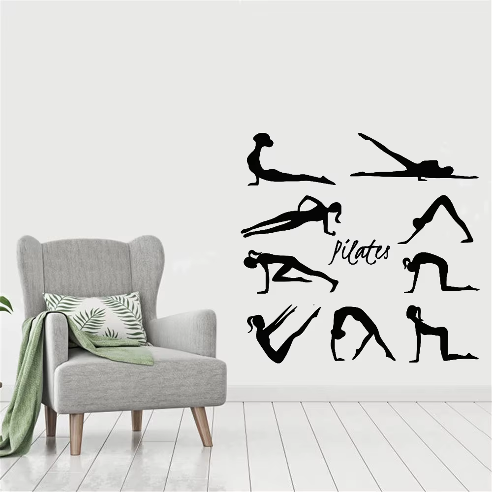 Autocollant Mural de Pilates de beauté