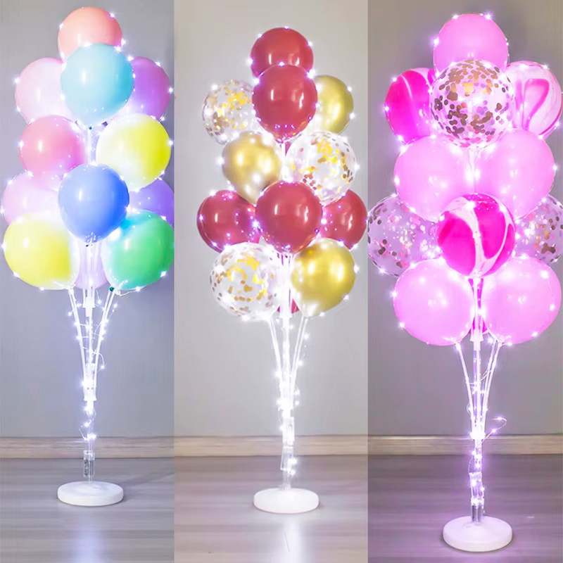Kit de support de ballons lumineux pour la décoration, la plus grande lumière disponible, faire des ballons pour la pièce maîtresse de table et de sol avec base, événement de mariage