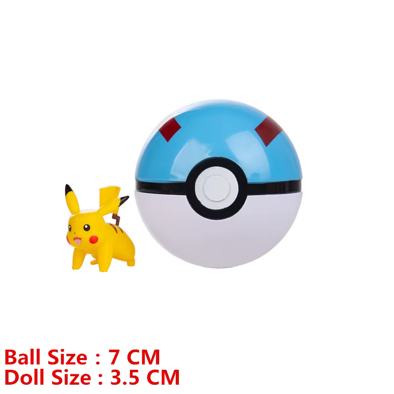 Pokemon Pokeball avec dessins animés film Anime Figure Pikachu Charmander Eevee écureuil Vulpix qualité animal de compagnie Action modèle jouets cadeaux