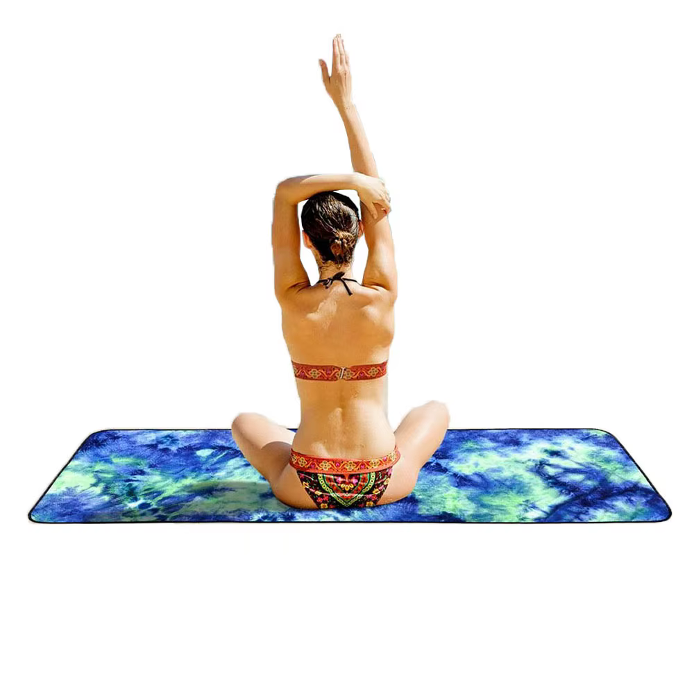 Tapis de Yoga antidérapant pliable en microfibre