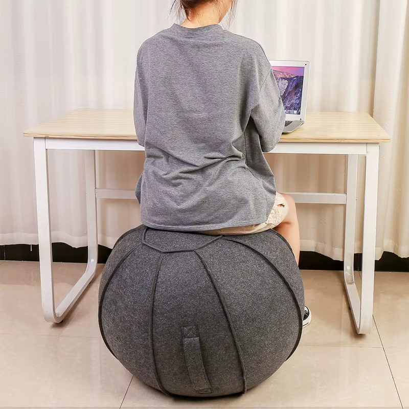 Boule de Yoga et Pilates en lin avec pompe